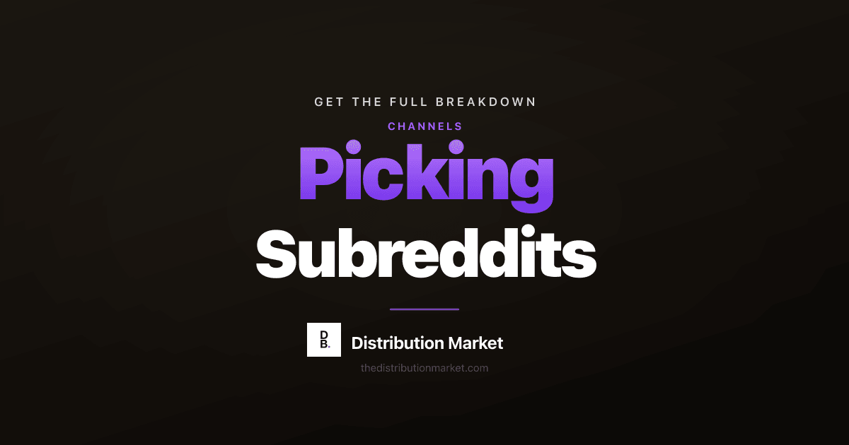 Picking Subreddits